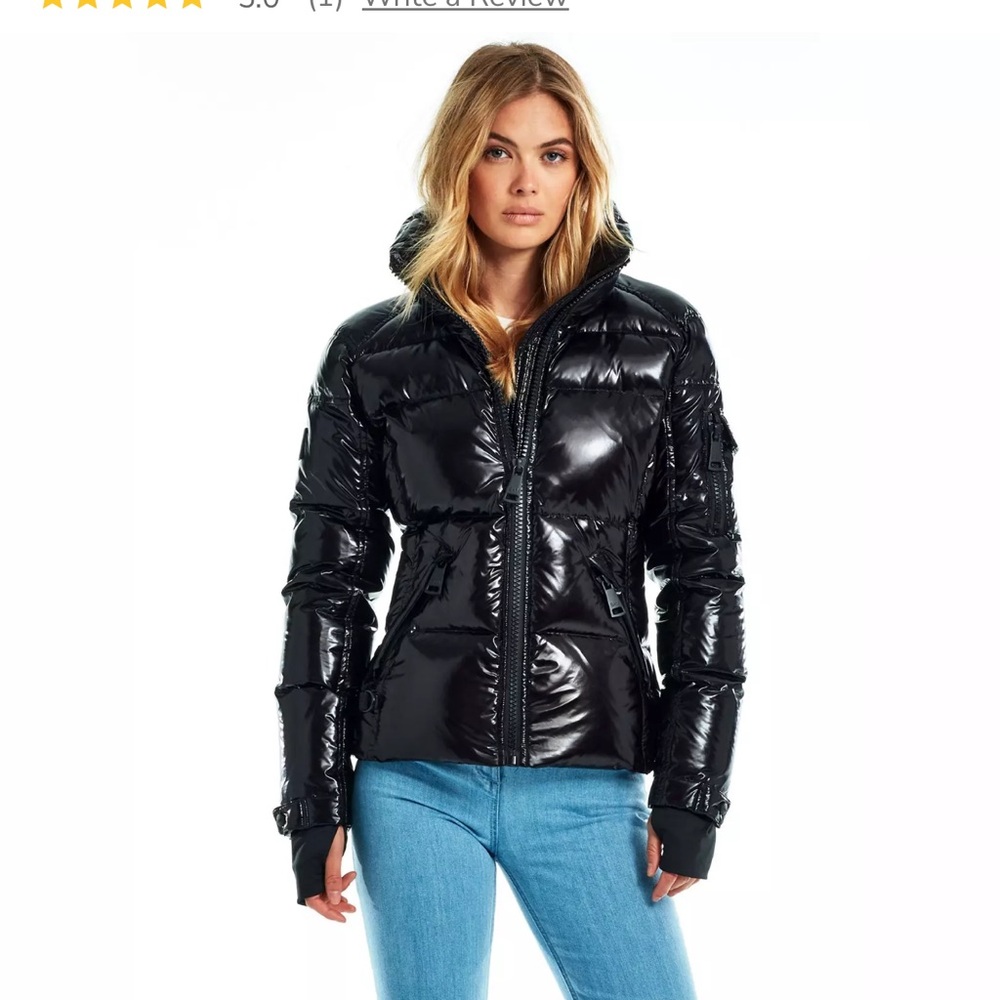 SAM New York Glossy Black Puffer Jacket